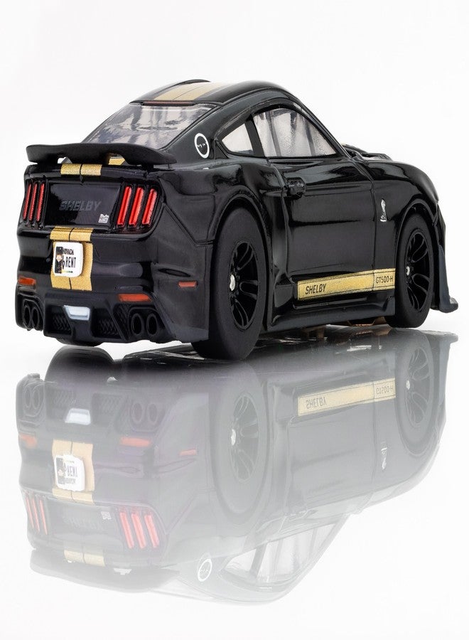 AFX 22082 Mega-G+ 2022 Ford Shelby Mustang GT500H Black/Gold HO Slot Car - Image 4